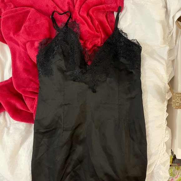 PLT BLACK SATIN DRESS - Picture 5 of 7